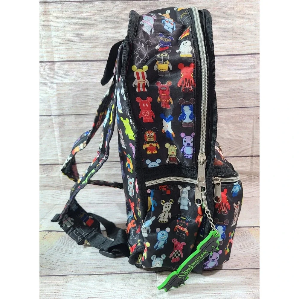 Disney Parks Vinylmation Mini Backpack Mickey Mouse Black Green Keychain - Picture 2 of 8